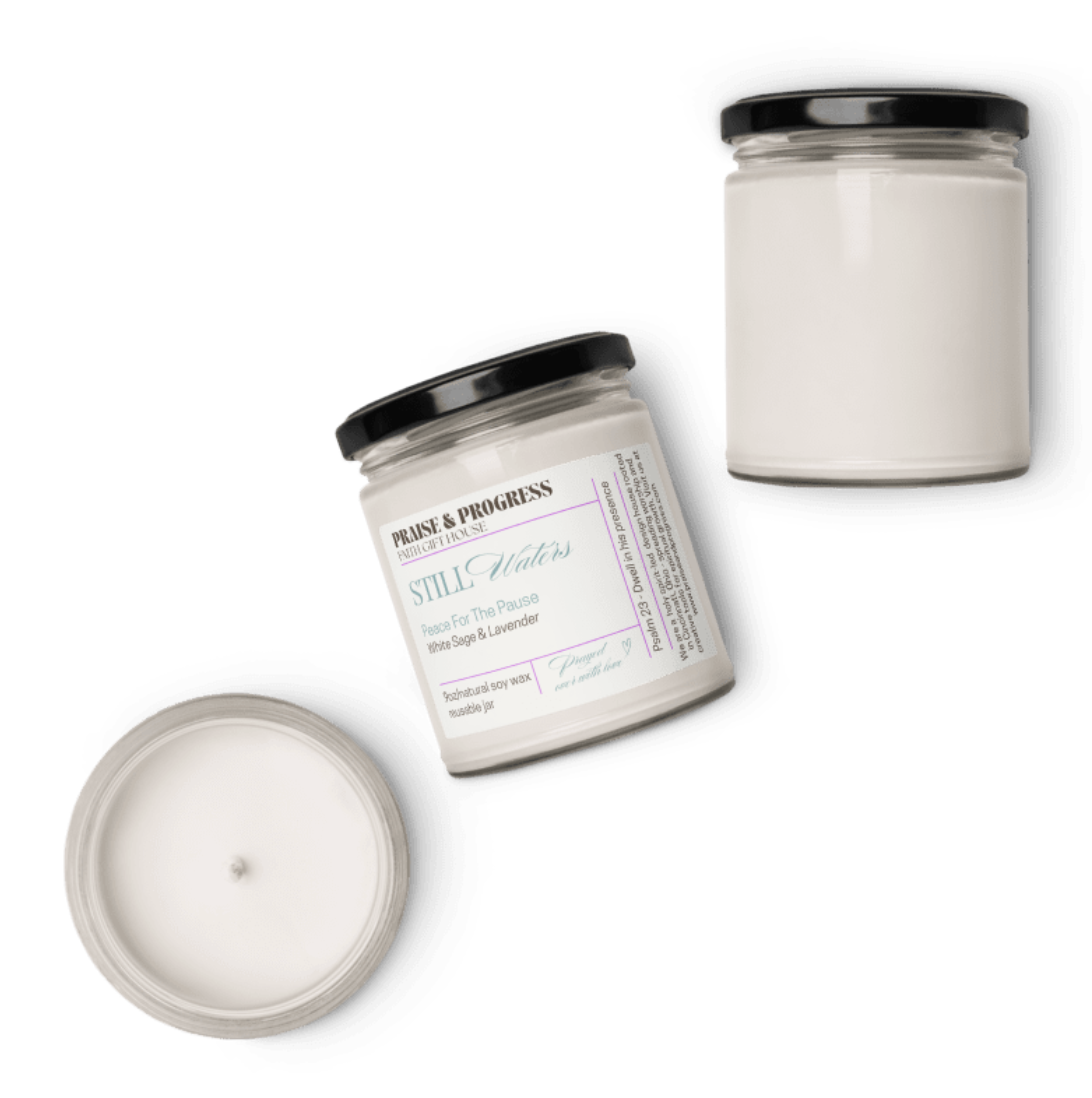 Still Waters Scented Soy Candle - White Sage & Lavender