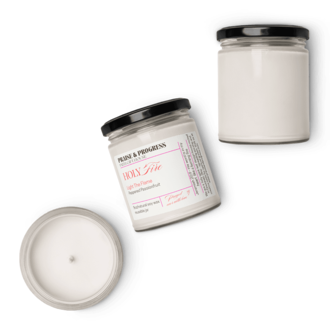 Holy Fire Scented Soy Candle - Peppered Passionfruit