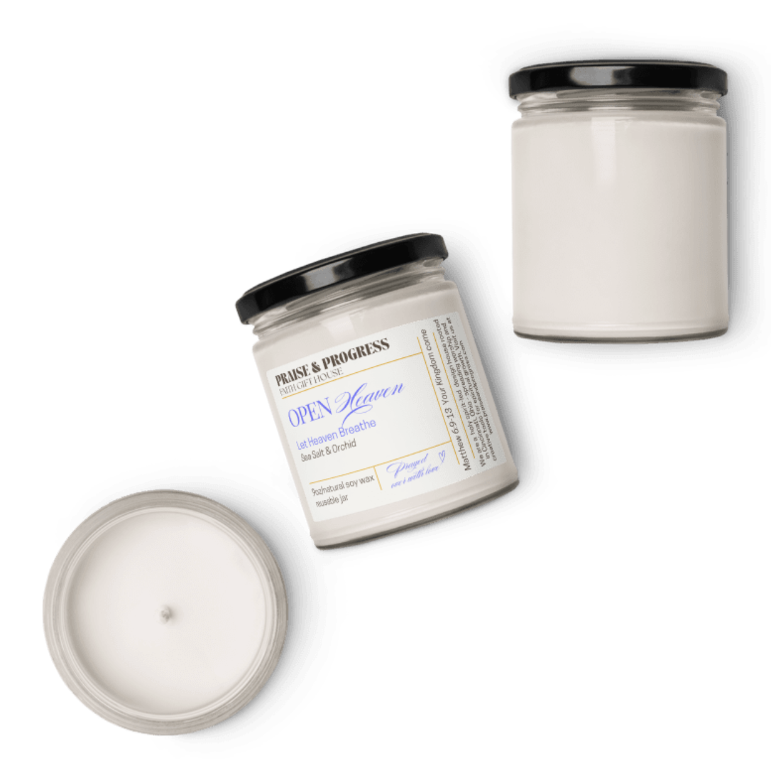 Open Heaven Scented Soy Candle - Sea Salt & Orchid