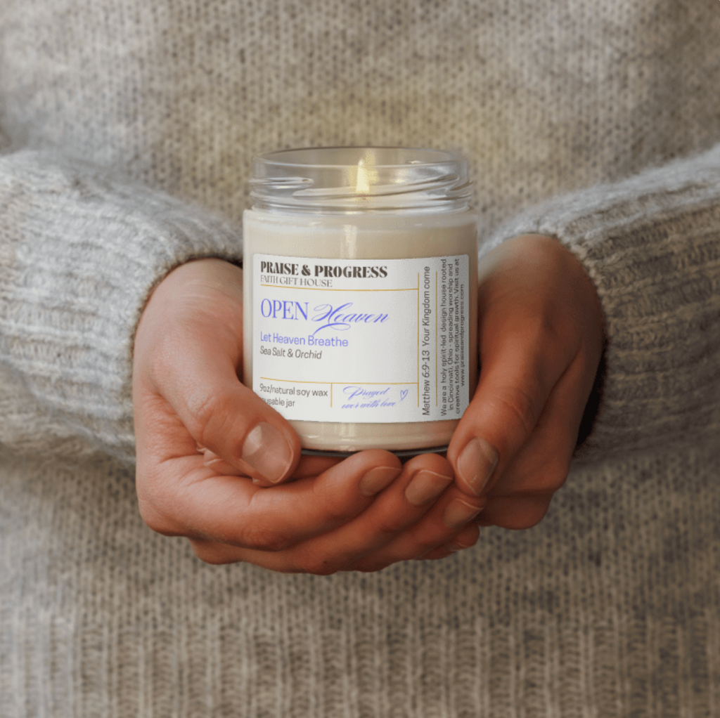 Open Heaven Scented Soy Candle - Sea Salt & Orchid