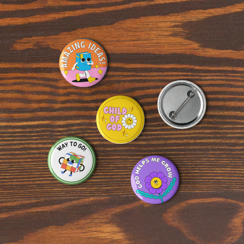 Child of God Pin Pack – 5-Piece Button Set